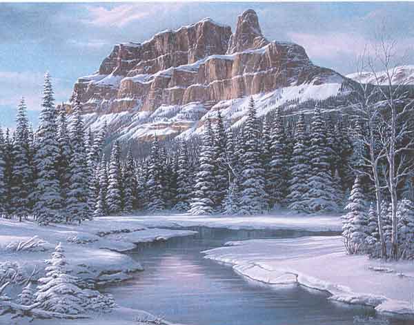 (image for) Handmade oil painting Copy paintings of famous artists Fred Buchwitz's castle mountain - Click Image to Close